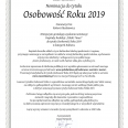 Nominacja do tytułu Osobowość roku 2019